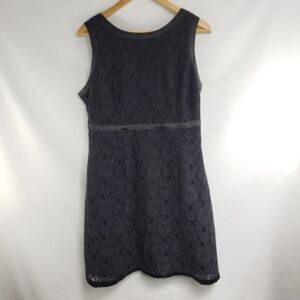 Romy LBD Black Lace Overlay Fitted Dress